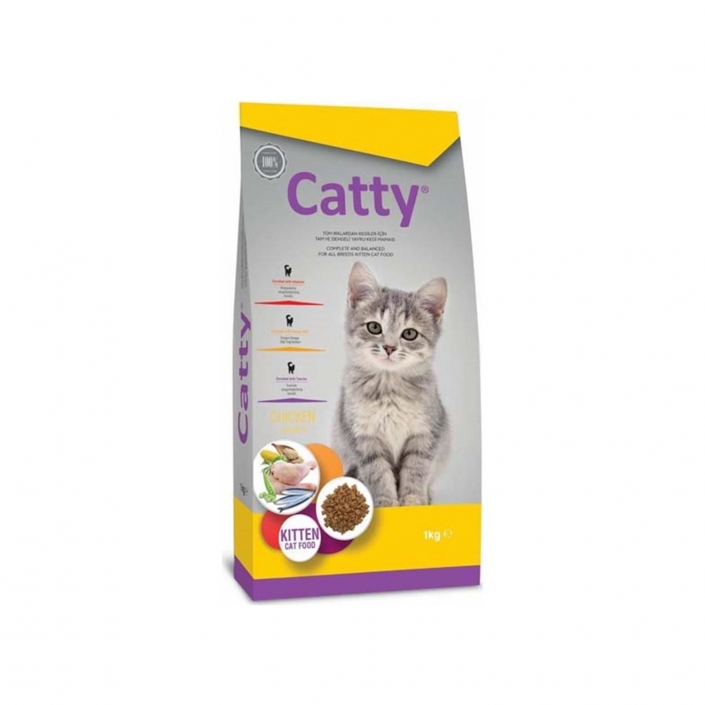 Catty Kitten Yavru Kedi Maması Tavuklu 1 kg Lets Go! Pet Shop